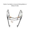 Rhythm Two Button Universal Folding Walker w/ Wheels (P1305)