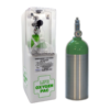 LIFE OxygenPac wall-mounted emergency oxygen unit shown beside its M20 566-liter aluminum oxygen cylinder