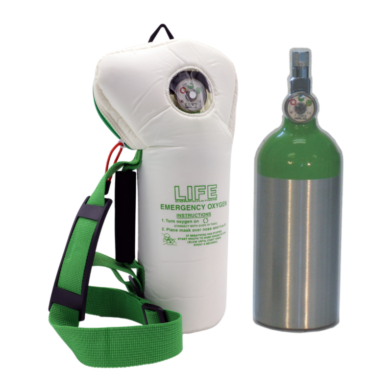 Equipo de oxígeno de emergencia LIFE SoftPac de flujo fijo 6 LPM