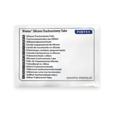 Back of the Bivona 67PFP45 pediatric silicone tracheostomy tube box (4.5 mm) with the product name in multiple languages